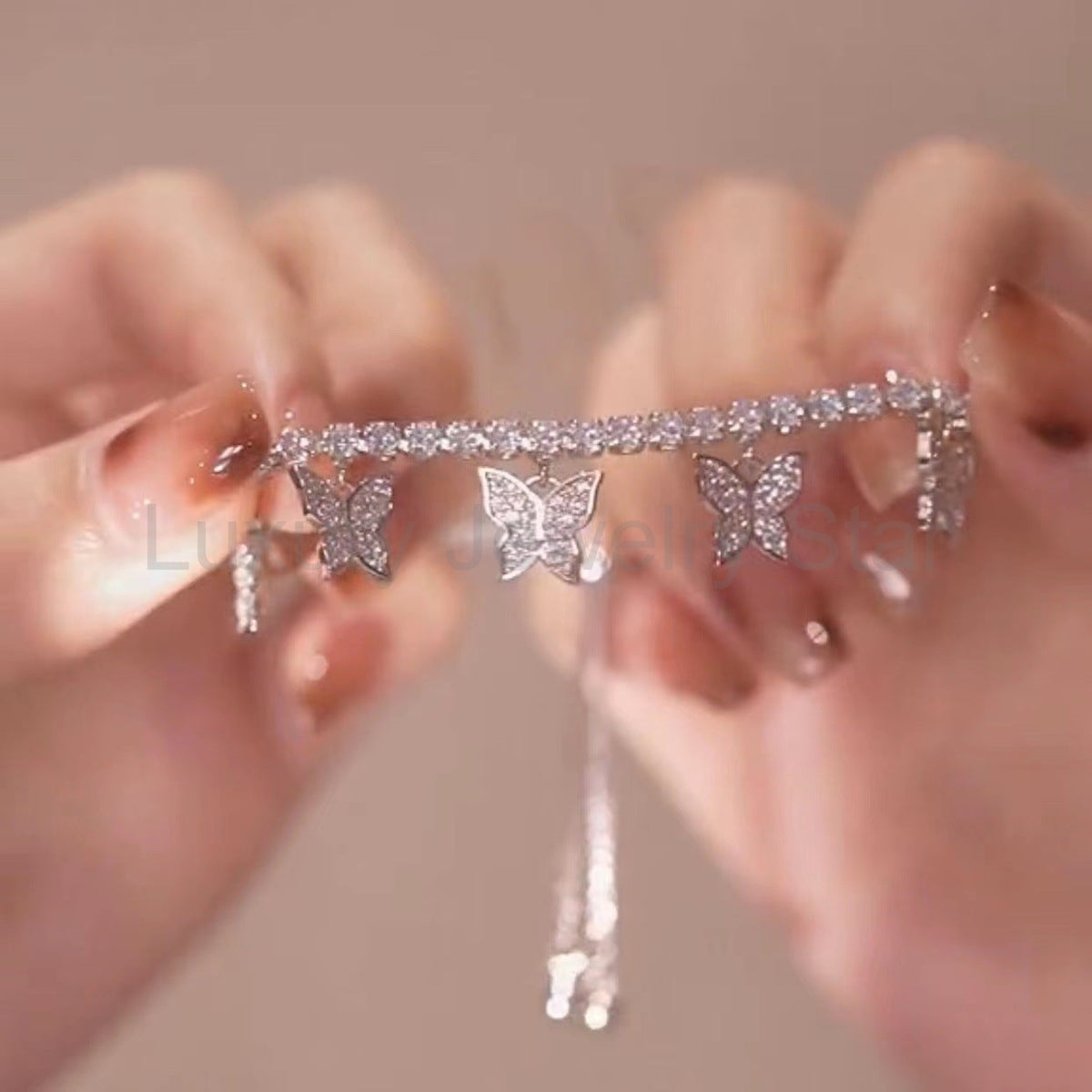 Adjustable Butterfly Diamond Bracelet - image 5
