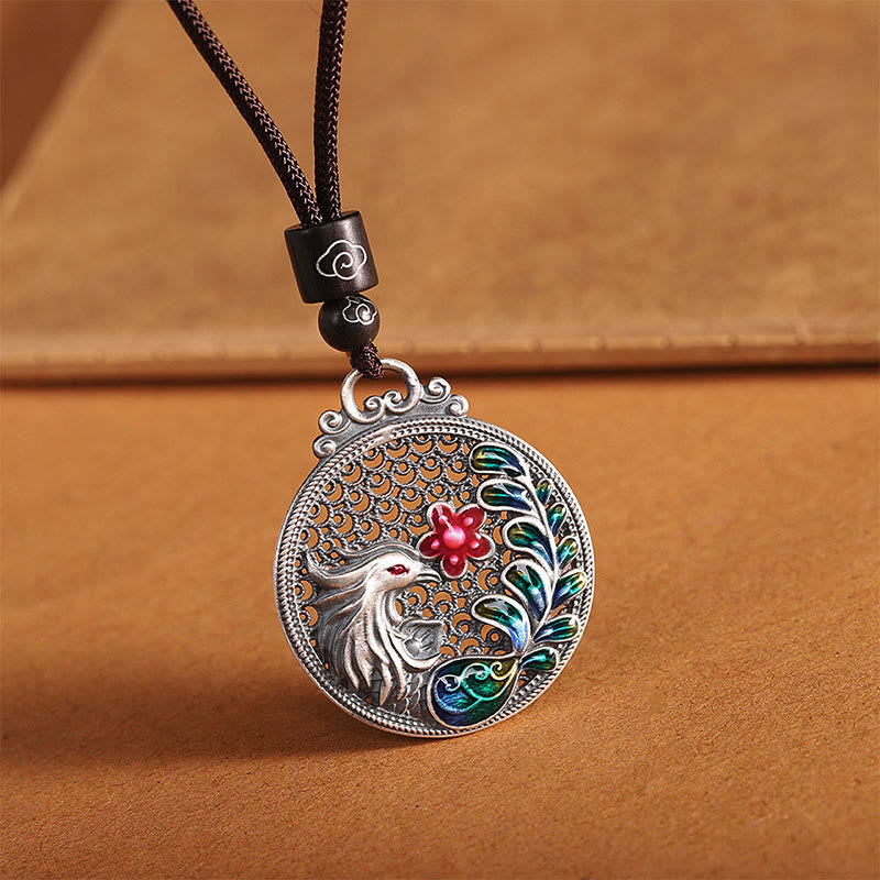Fortune Jewel 990 Sterling Silver Phoenix Luck Protection Necklace Pendant