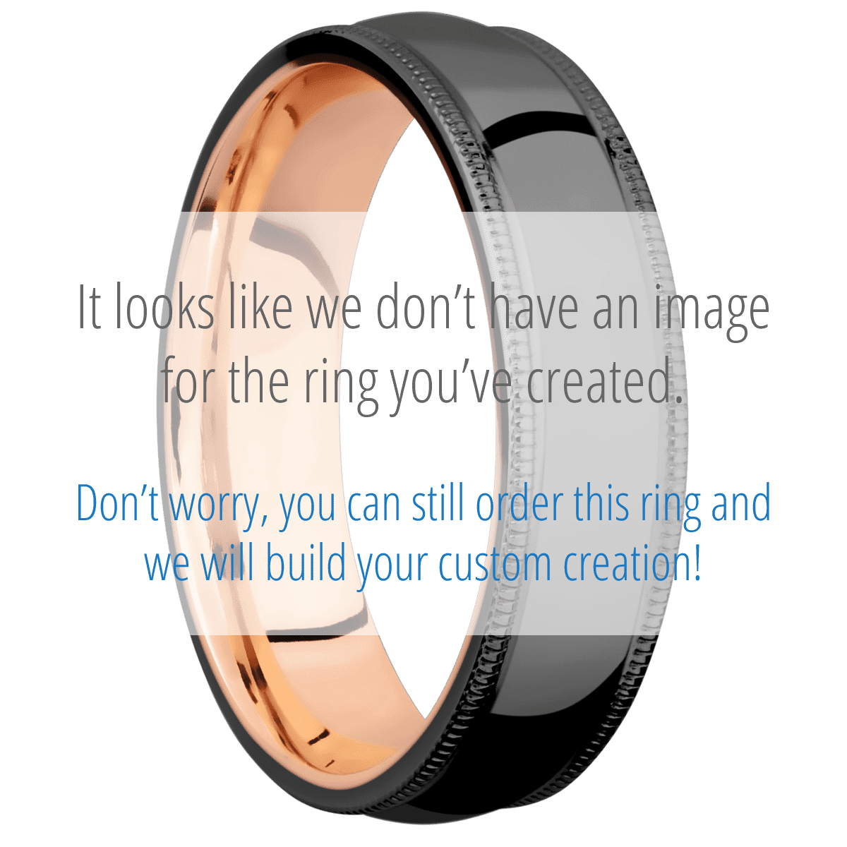 Zirconium + Polish Finish + 10K Rose Gold