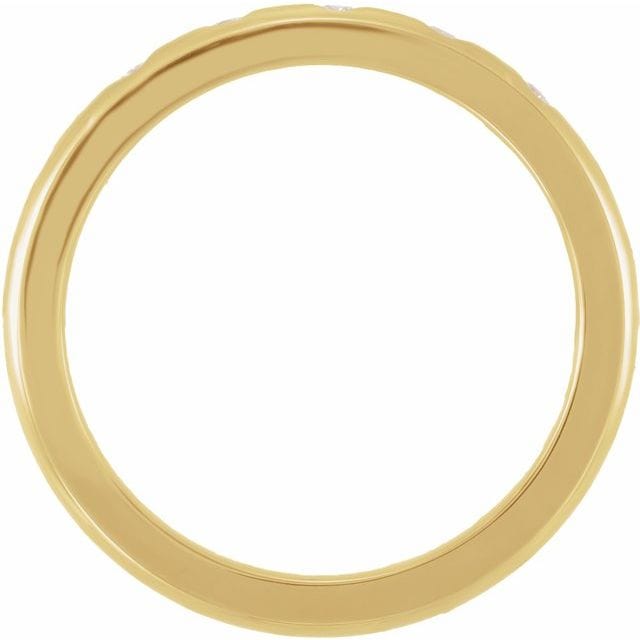 Narrow 2.5mm Dana Wedding Band With 5 Flush Set Diamonds