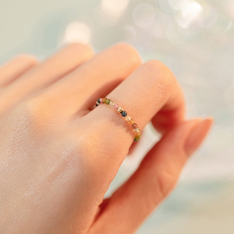 Fortune Jewel Natural Tourmaline Positive Love Ring