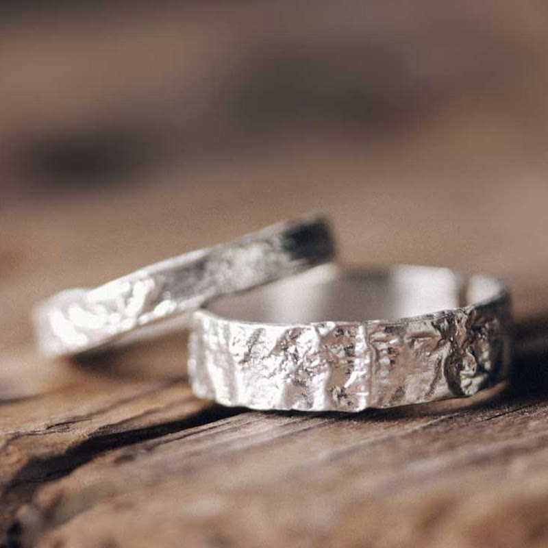Fortune Jewel 925 Sterling Silver Simple Design Blessing Couple Ring