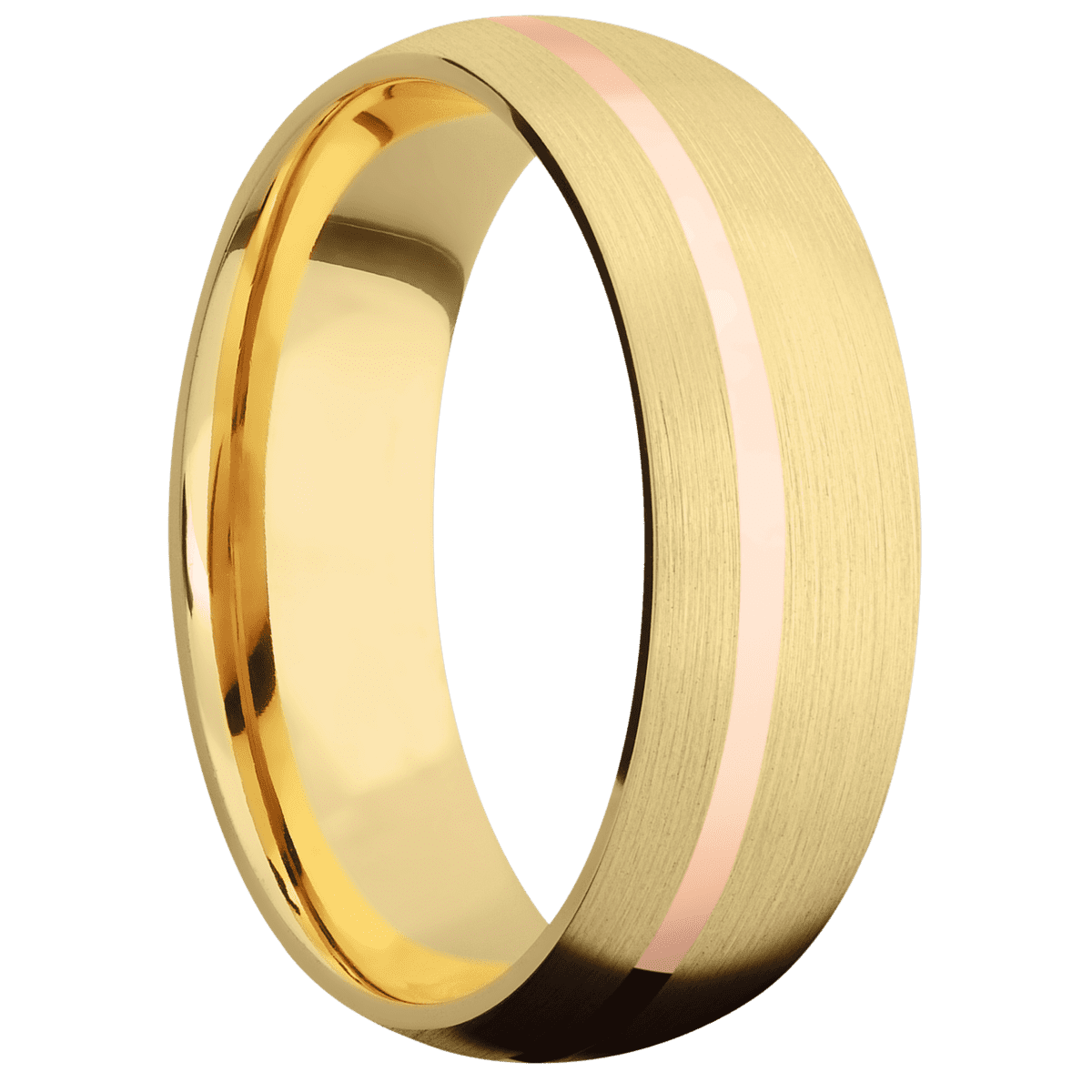 14K Yellow Gold + Satin , Satin Finish