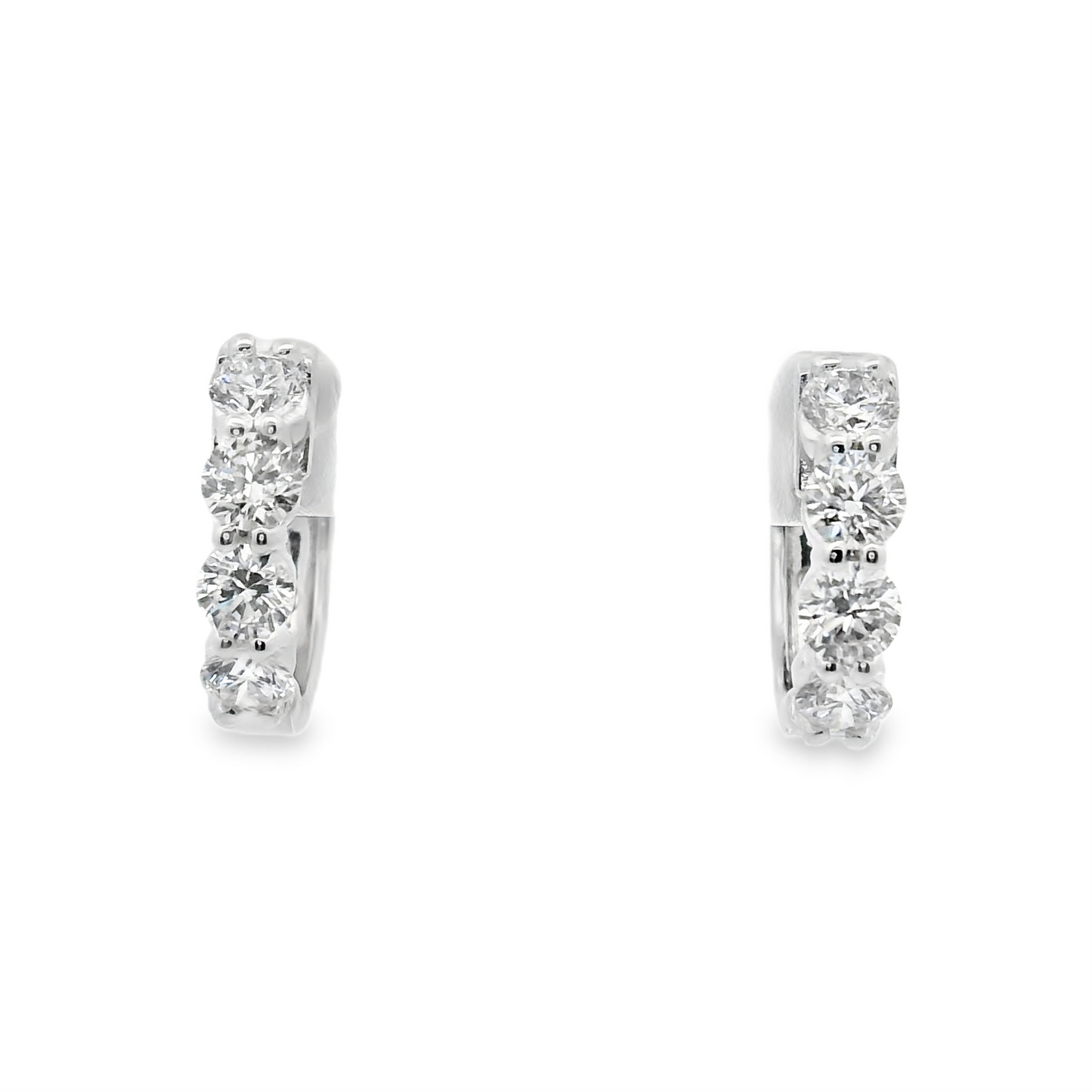 Diamond Huggie Hoop Earrings
