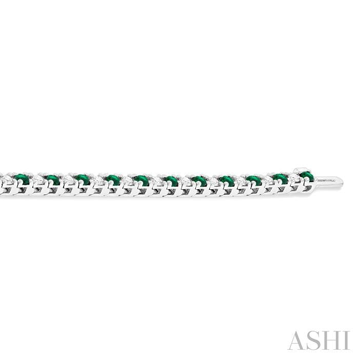 Alternate Gemstone & Diamond Tennis Bracelet