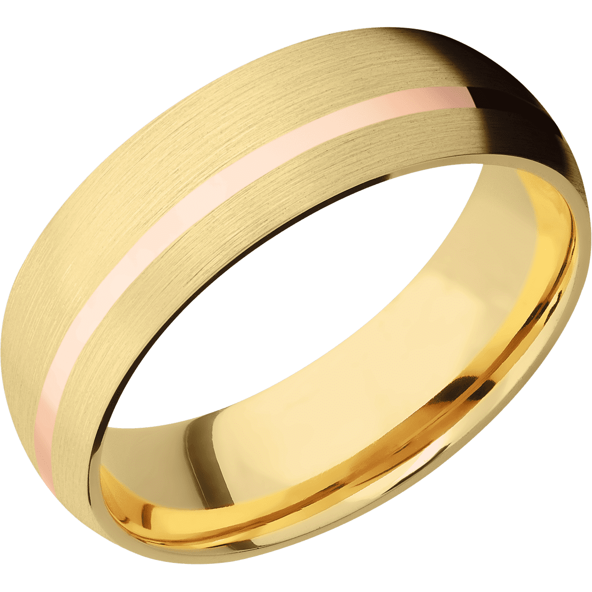 14K Yellow Gold + Satin , Satin Finish
