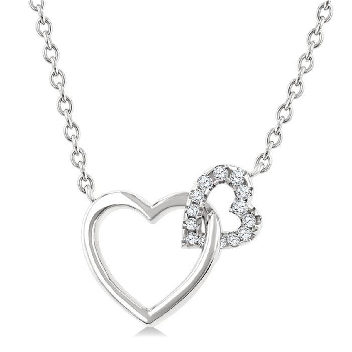 Petite Diamond Heart Necklace