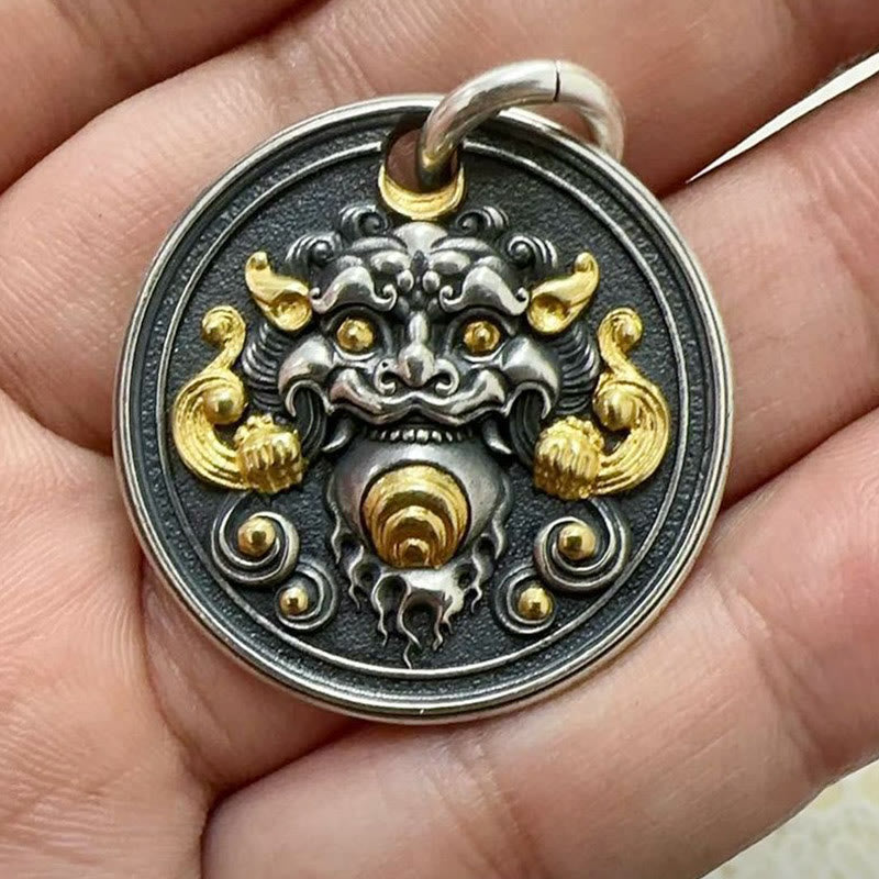 Fortune Jewel Tibetan Kirtimukha Amulet Healing Necklace Pendant