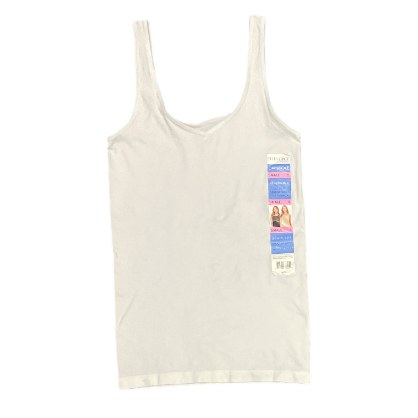 Ellen Tracy Women's Seamless Smooth Wide Strap Reversible Scoop/V-Neck Camisole