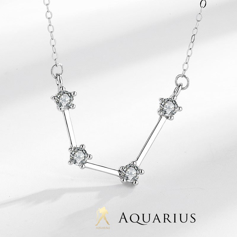 Fortune Jewel 925 Sterling Silver 12 Constellations of the Zodiac Astrology Blessing Necklace Pendant