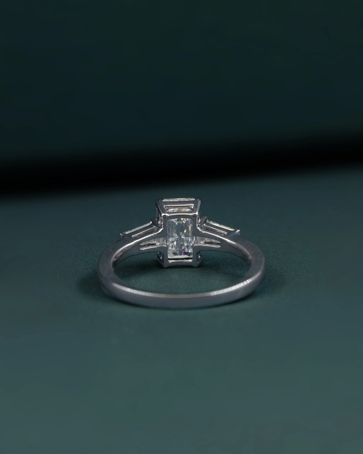 2.36 CTW Emerald Cut Three Stone Lab-Grown Diamond Engagement Ring