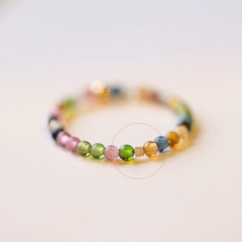 Fortune Jewel Natural Tourmaline Positive Love Ring