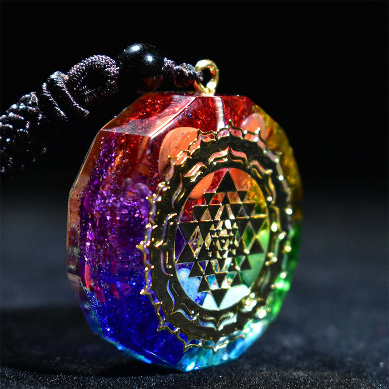 7 Chakra Orgonite Energy Pendant Necklace
