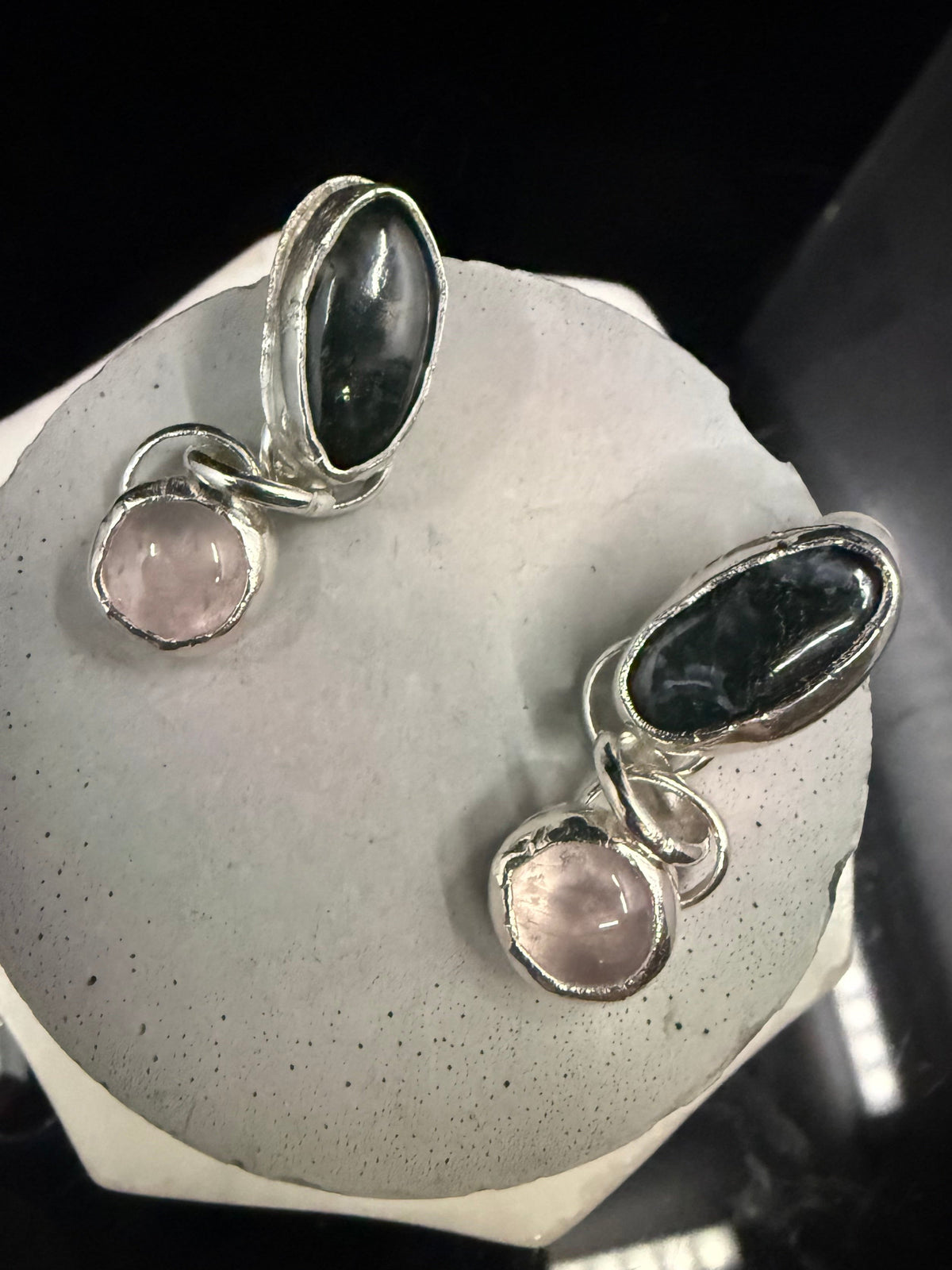Misandry Moss Agate Earrings