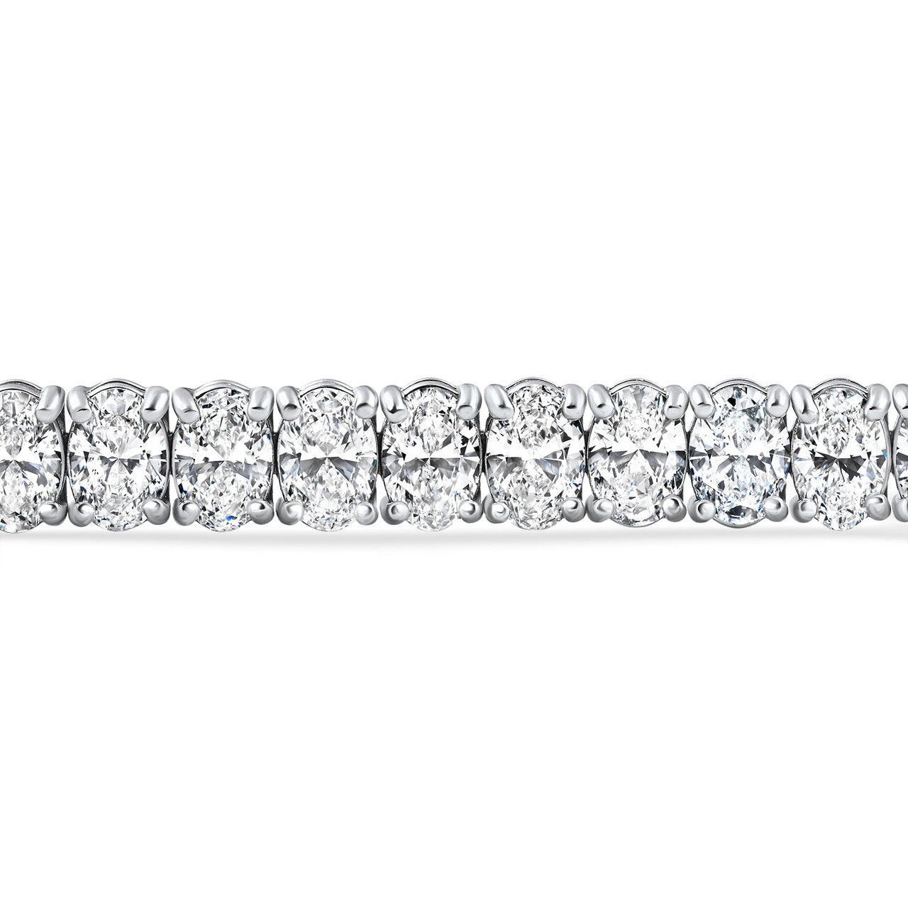 16Ct TW Oval Diamond Tennis Bracelet 14k Gold 7" Lab Grown