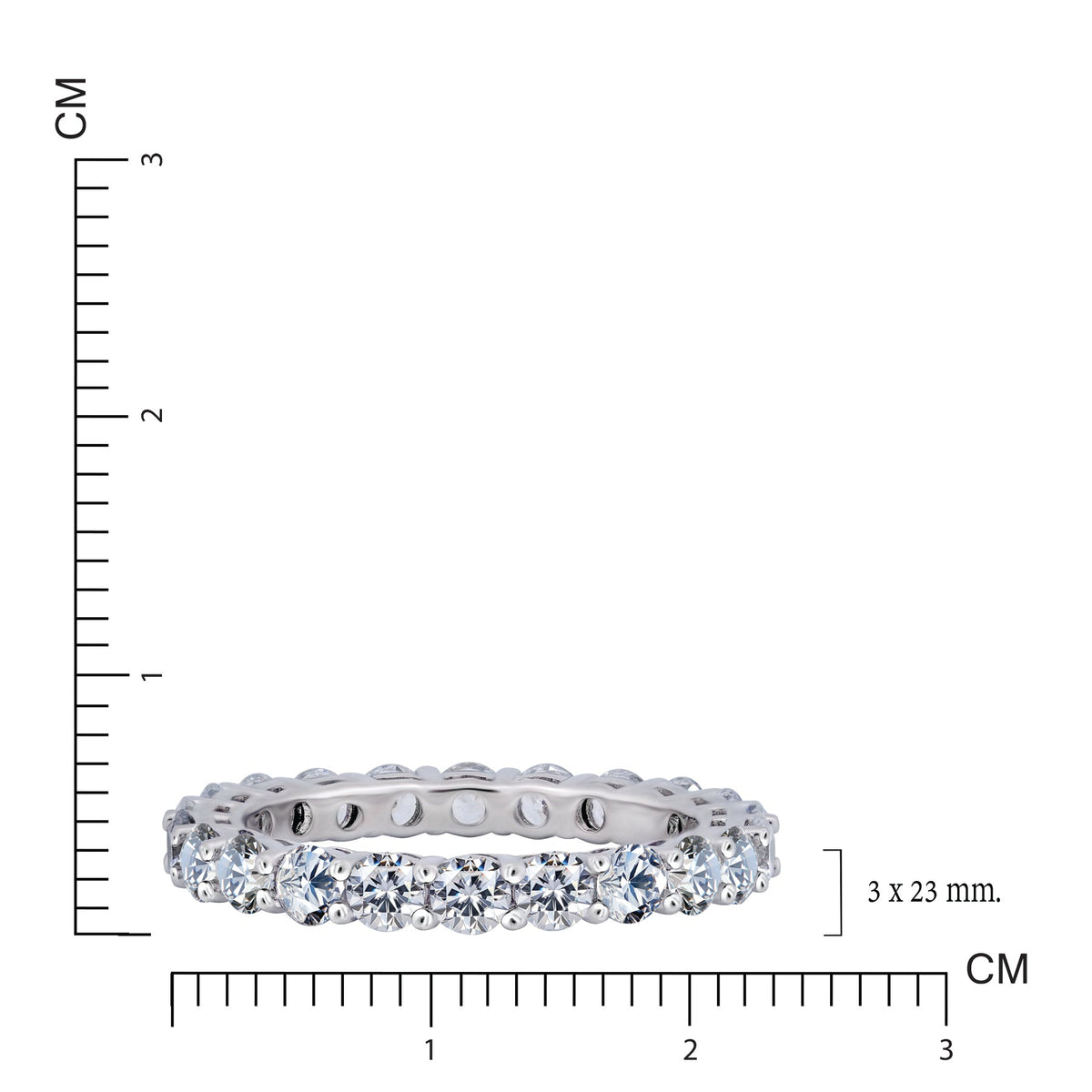 Moissanite Eternity Classic Prong Style Wedding Ring