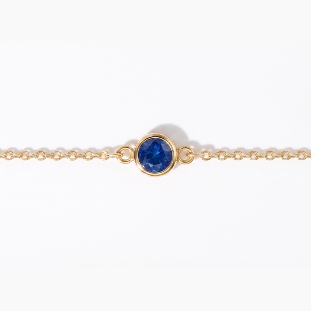 The Sol Bracelet | Lab-Grown Blue Sapphire | Cable Chain
