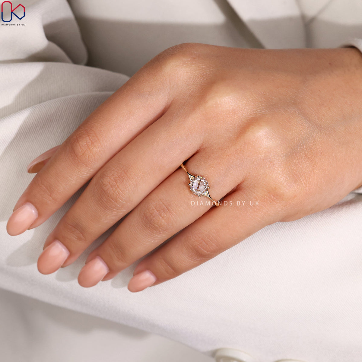Antique Rose Cut Diamond Engagement Ring