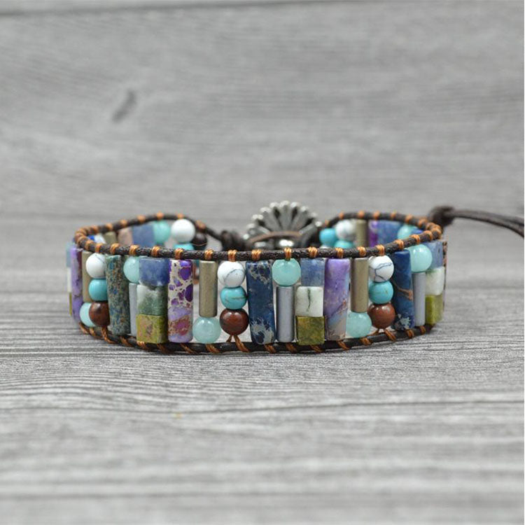 Multicolor Agate Stone Positivity Bracelet