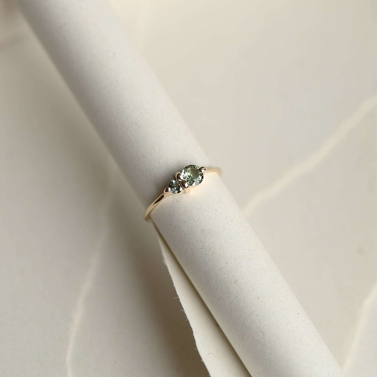 PAIRED SAPPHIRE AND TOURMALINE RING