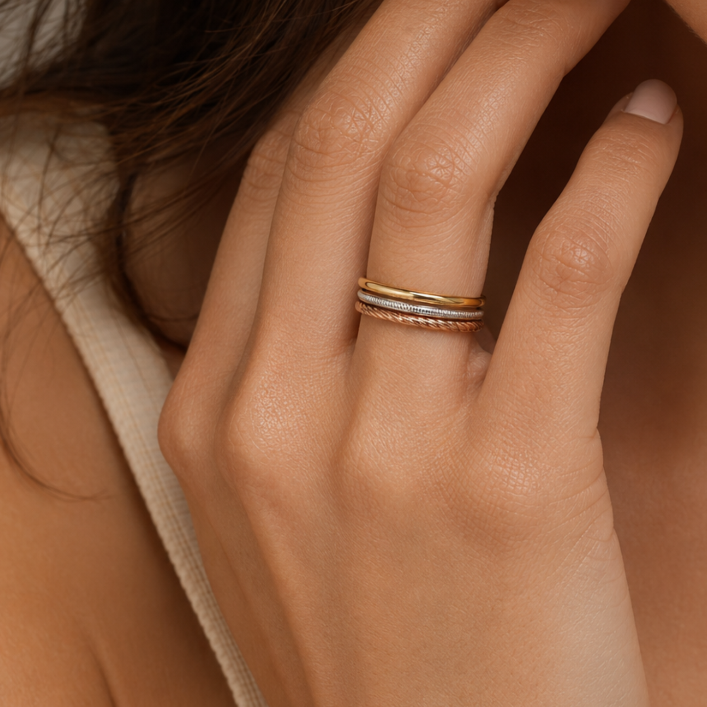 The Milgrain Stacking Ring | 1.2mm
