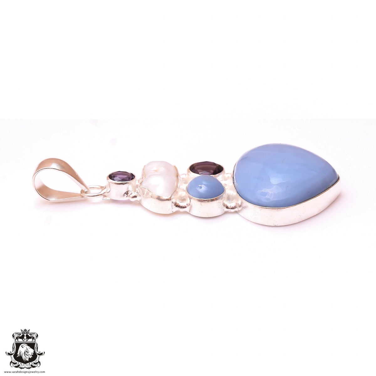 Owyhee Opal Amethyst Pendant & 3MM Italian Chain P9800