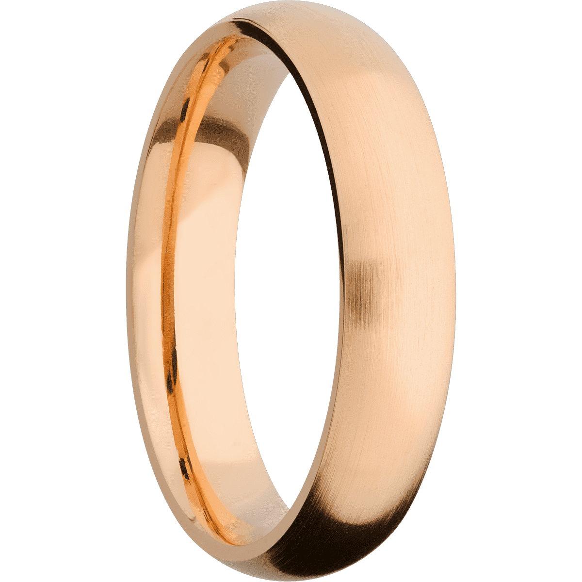 14K Rose Gold + Satin Finish