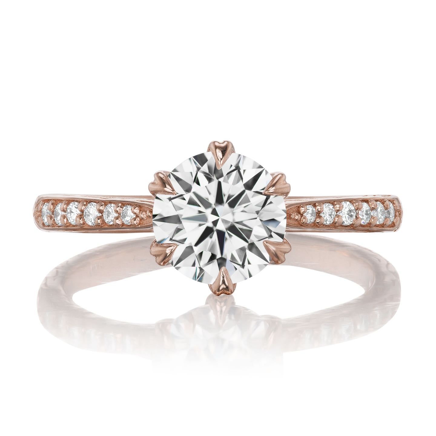 ・CAMILLE・Lab-Grown Diamond (VVS2/G), Twig Textured Diamond Band, (1.25ct Center)