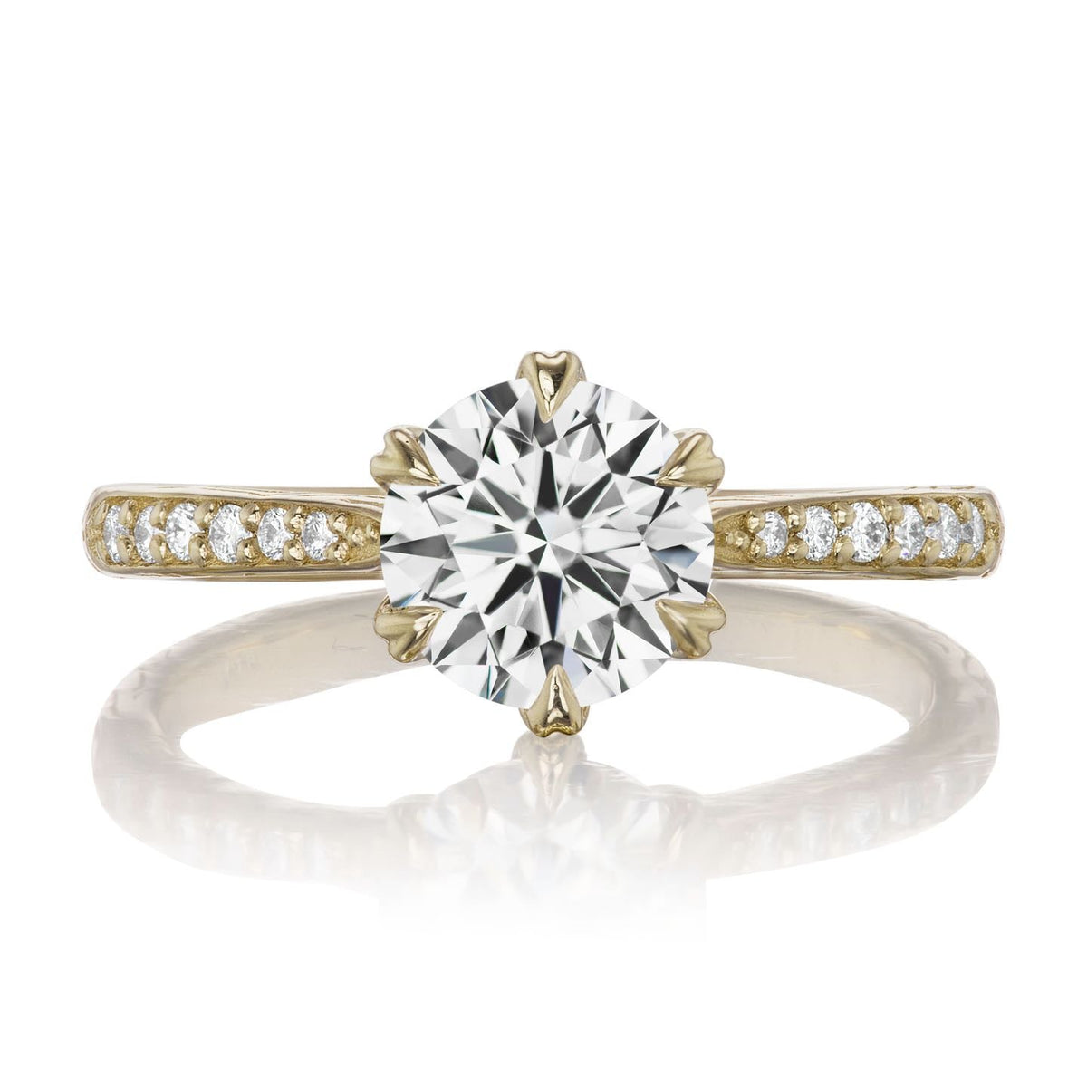 ・CAMILLE・Lab-Grown Diamond (VVS2/G), Twig Textured Diamond Band, (1.25ct Center)