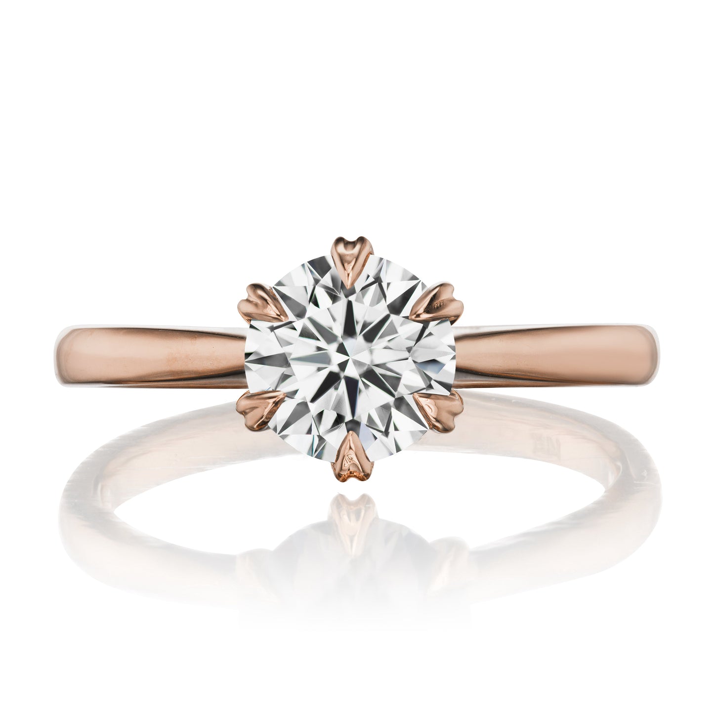 ・LEONA・Moissanite Center, Plain or Diamond Band (1.25ct Center)