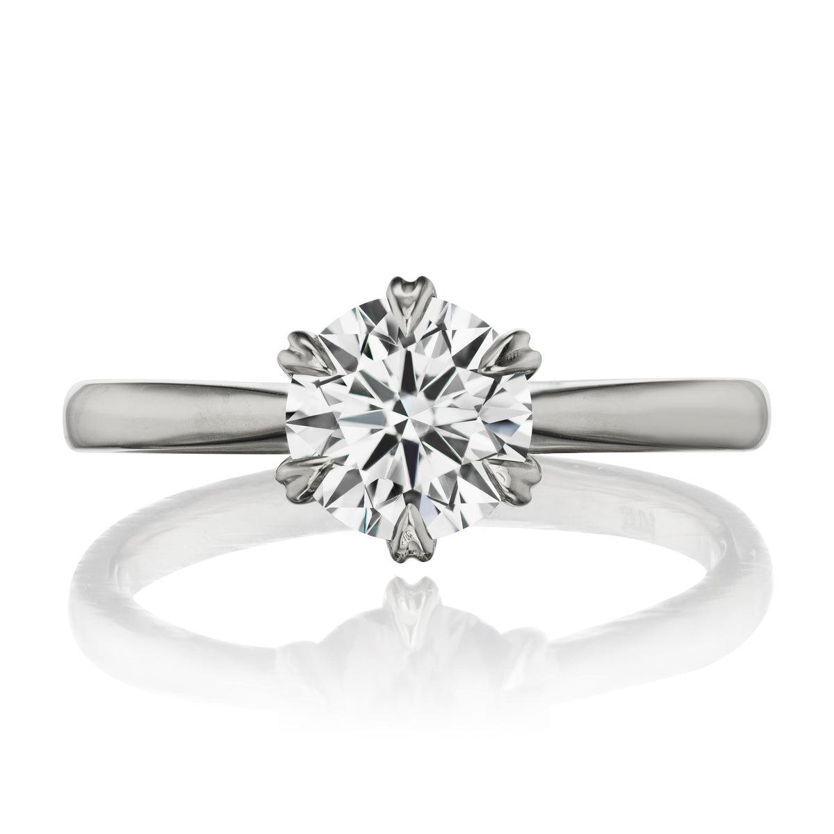 ・LEONA・Moissanite Center, Plain or Diamond Band (1.25ct Center)