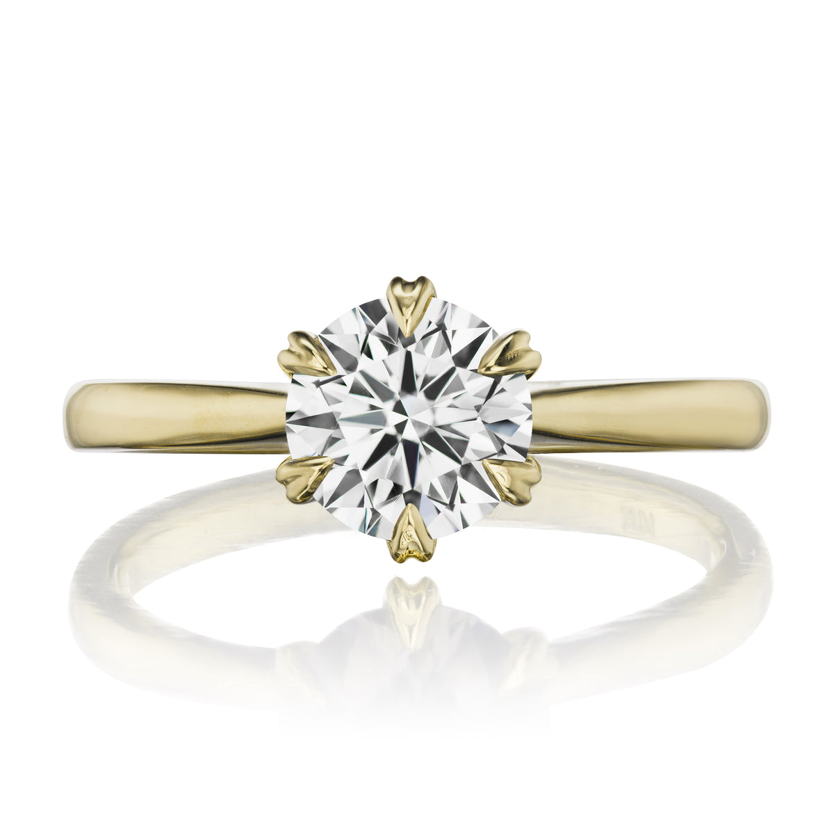 ・LEONA・Moissanite Center, Plain or Diamond Band (1.25ct Center)