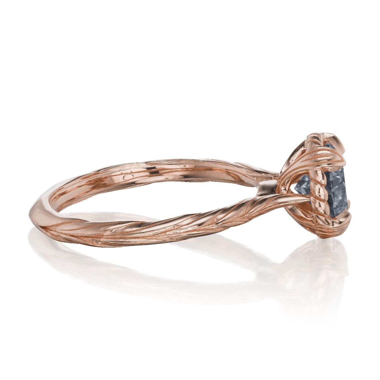 ・SIENNA・Iconic™ Grey Moissanite, Willow Leaf Band (1.25ct)