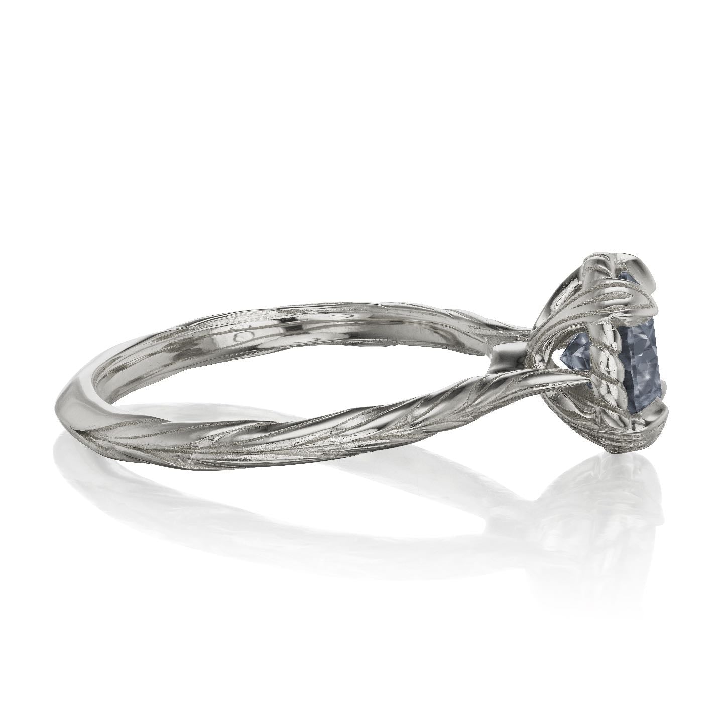 ・SIENNA・Iconic™ Grey Moissanite, Willow Leaf Band (1.25ct)