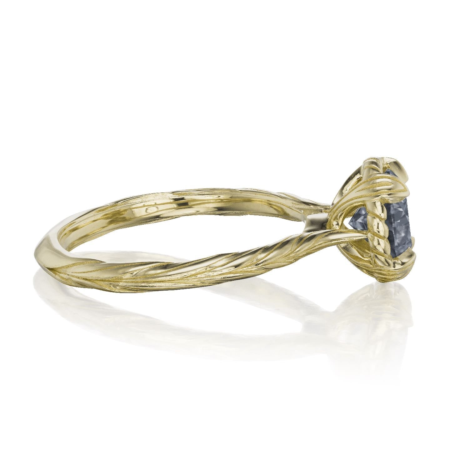 ・SIENNA・Iconic™ Grey Moissanite, Willow Leaf Band (1.25ct)