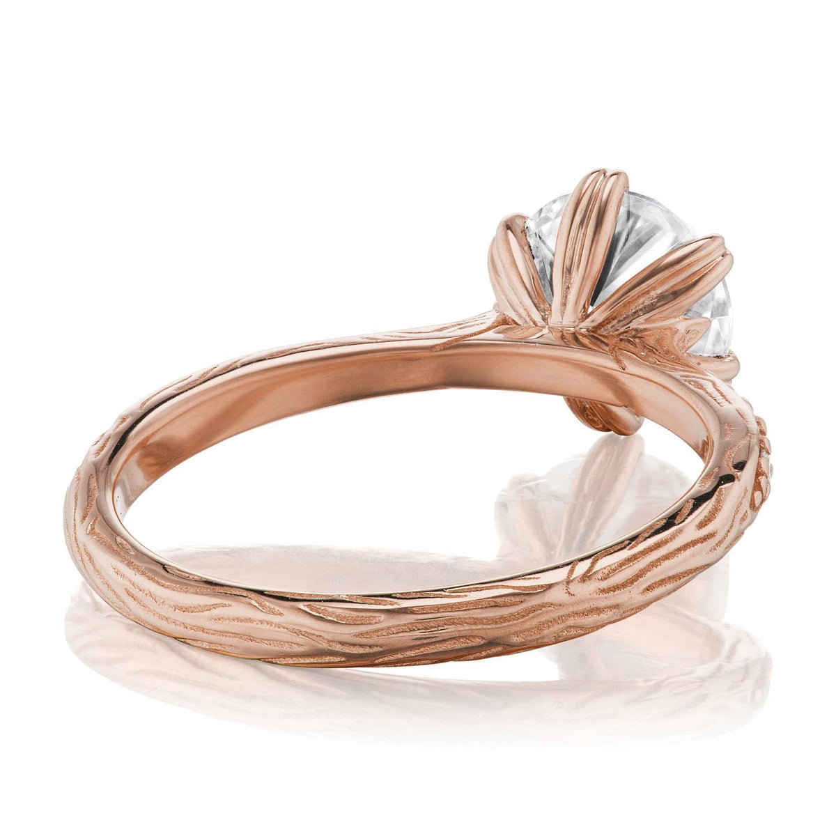 ・CAMILLE・Lab-Grown Diamond, Twig Textured Diamond Band, (1.01ct+ Center)