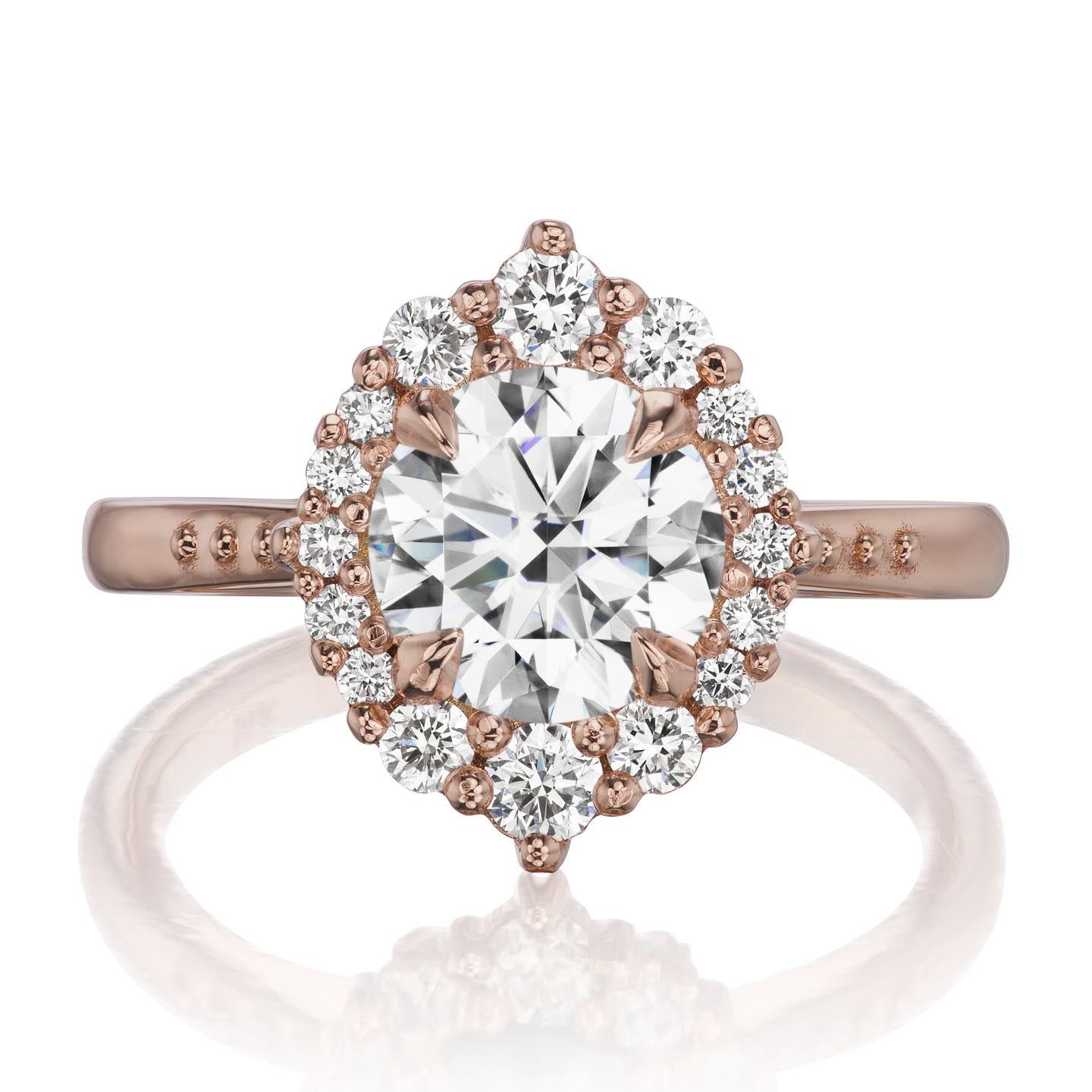 ・EMERSON・Moissanite Center, Diamond Halo (1.58ctw+)