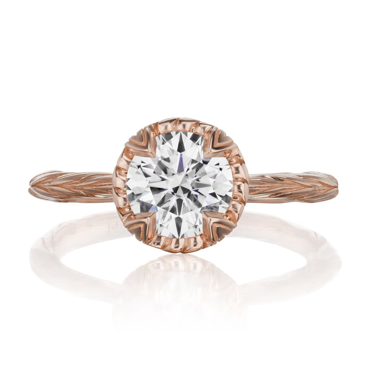 ・SIENNA・Moissanite, Willow Leaf Band (1.25ct)