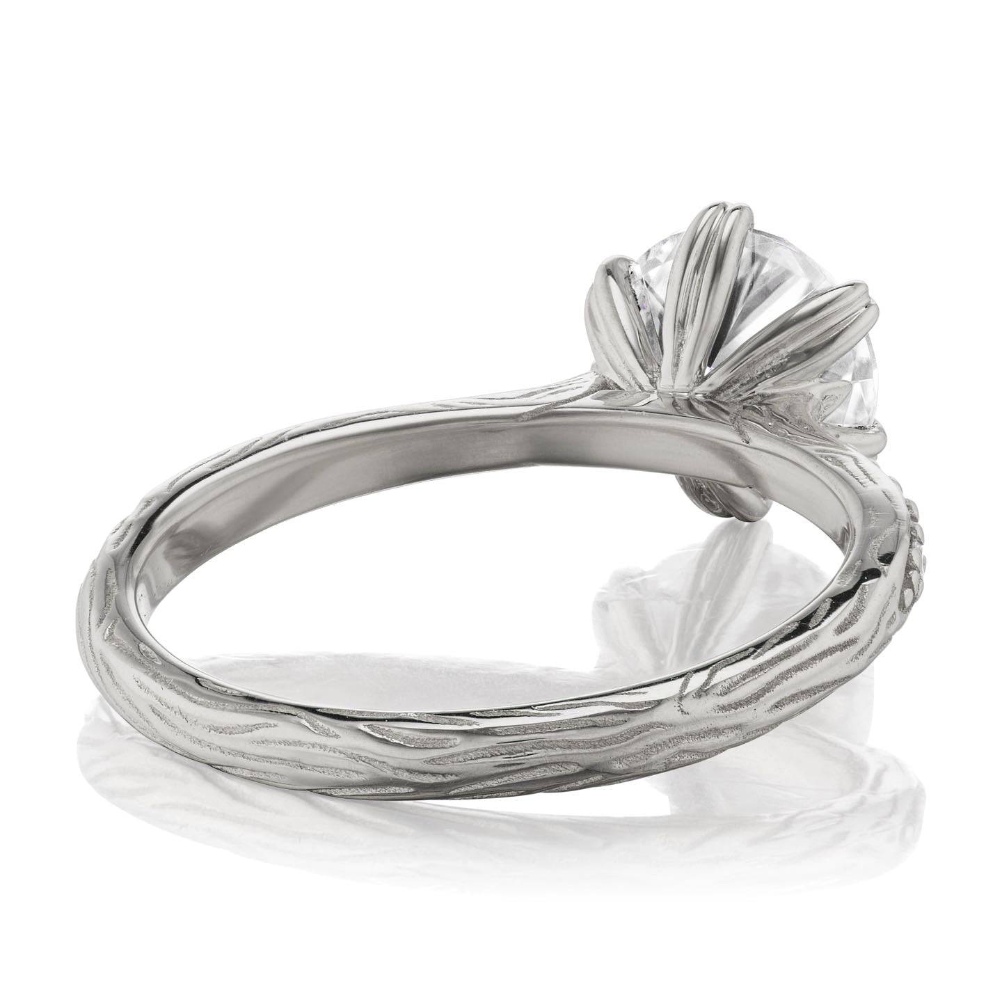 ・CAMILLE・Lab-Grown Diamond, Twig Textured Diamond Band, (1.01ct+ Center)