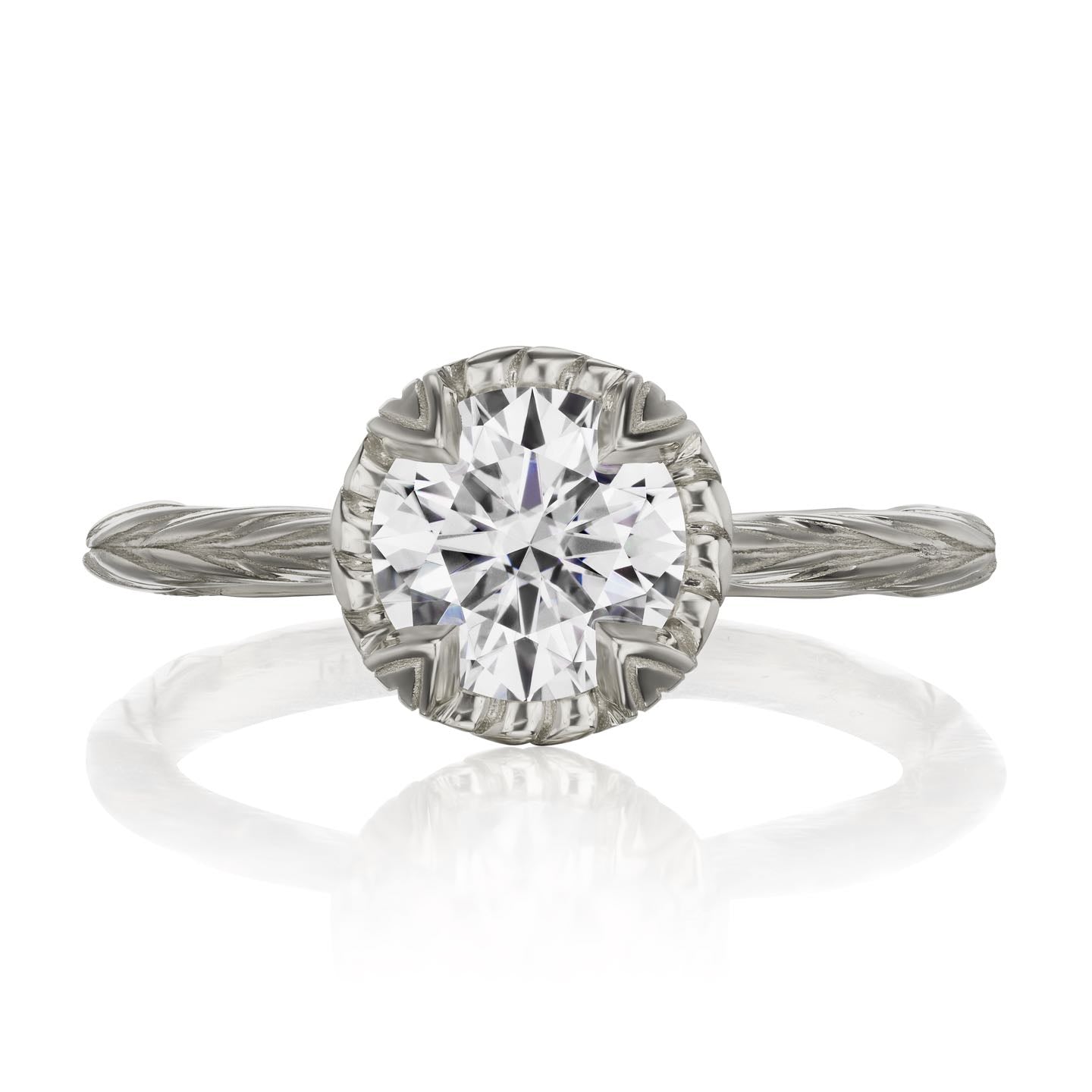 ・SIENNA・Moissanite, Willow Leaf Band (1.25ct)