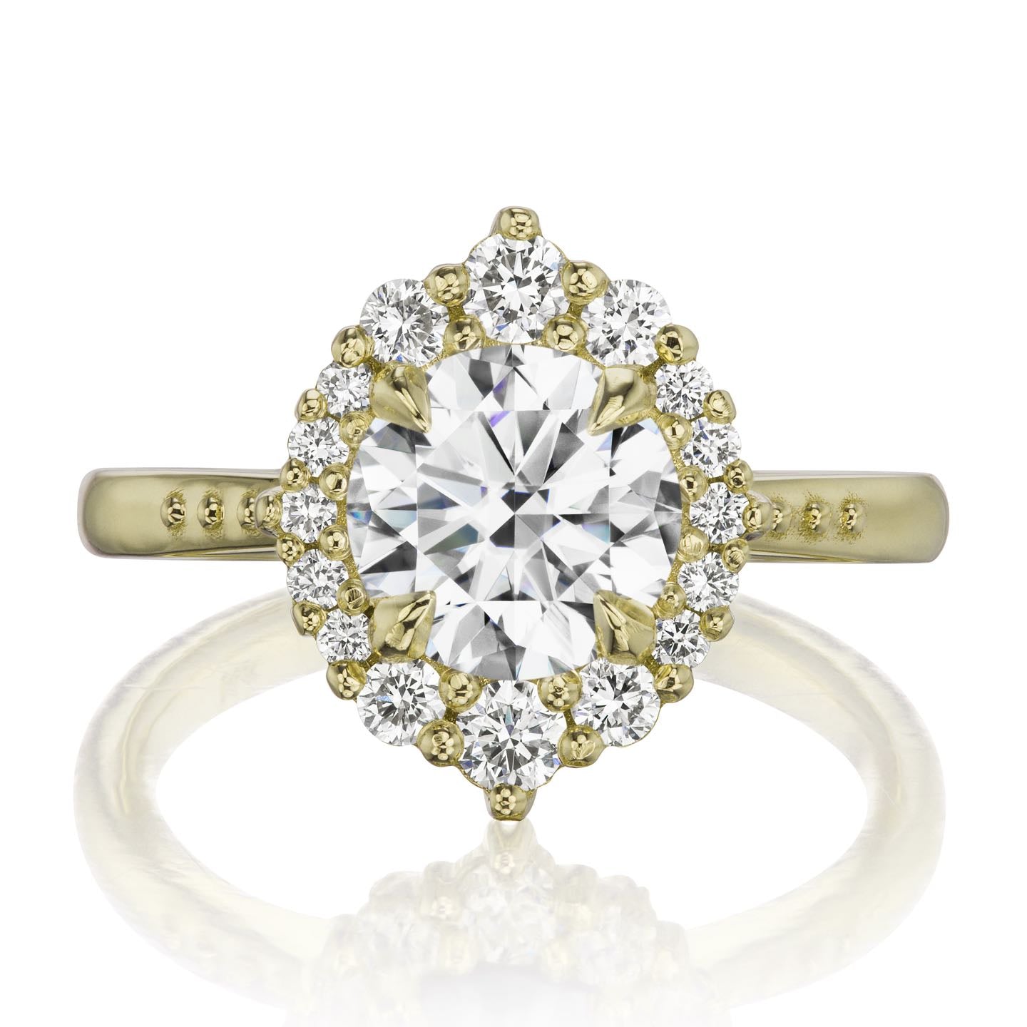 ・EMERSON・Moissanite Center, Diamond Halo (1.58ctw+)