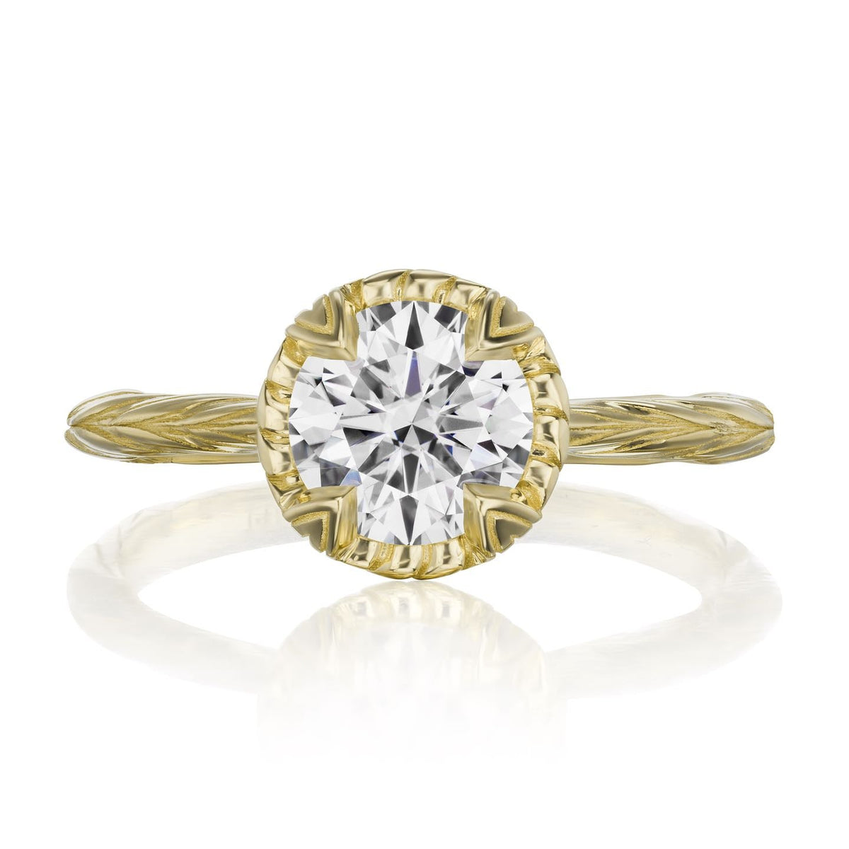 ・SIENNA・Moissanite, Willow Leaf Band (1.25ct)