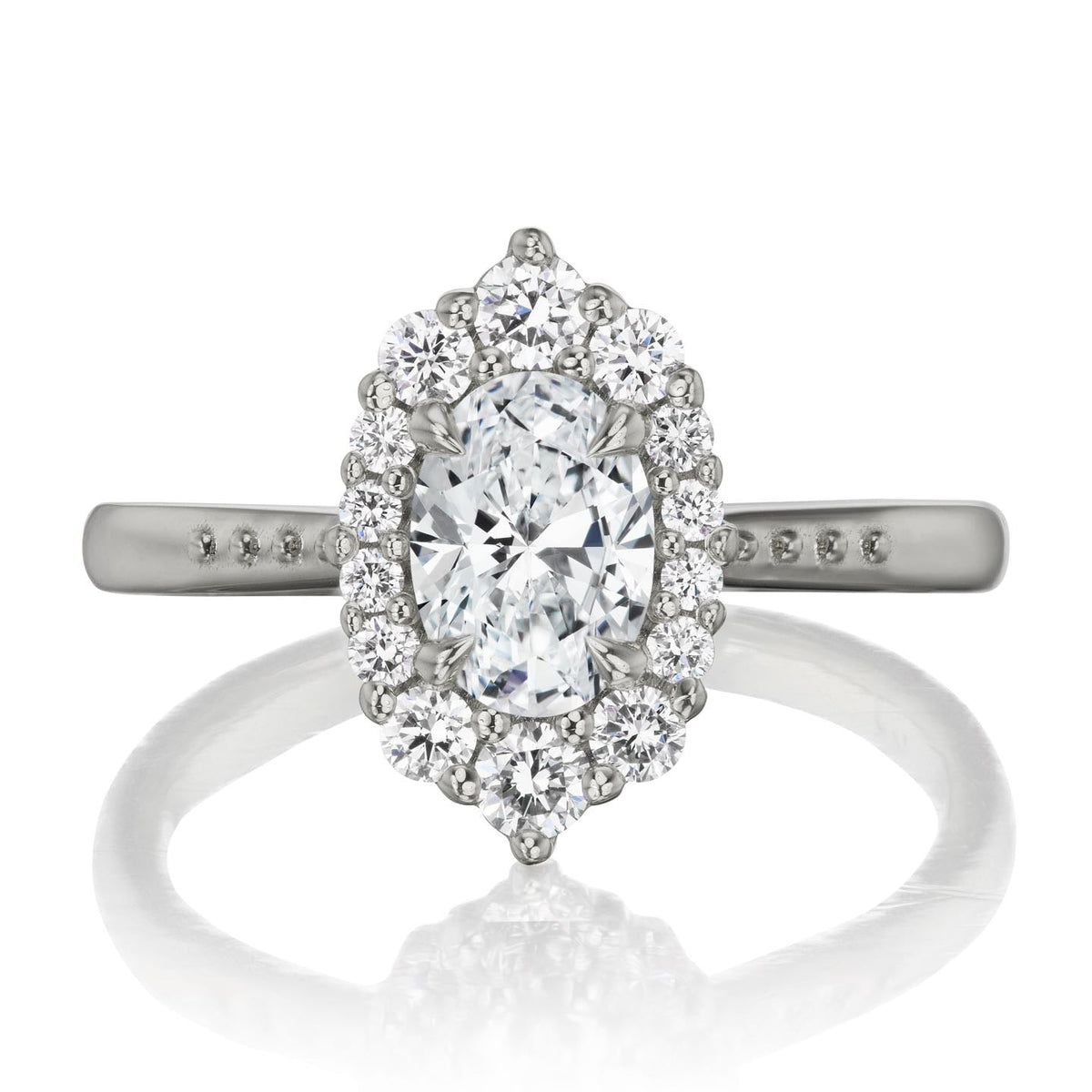 ・SOFIA・Oval Lab-Grown Diamond Center, Diamond Halo (1.06ctw+)
