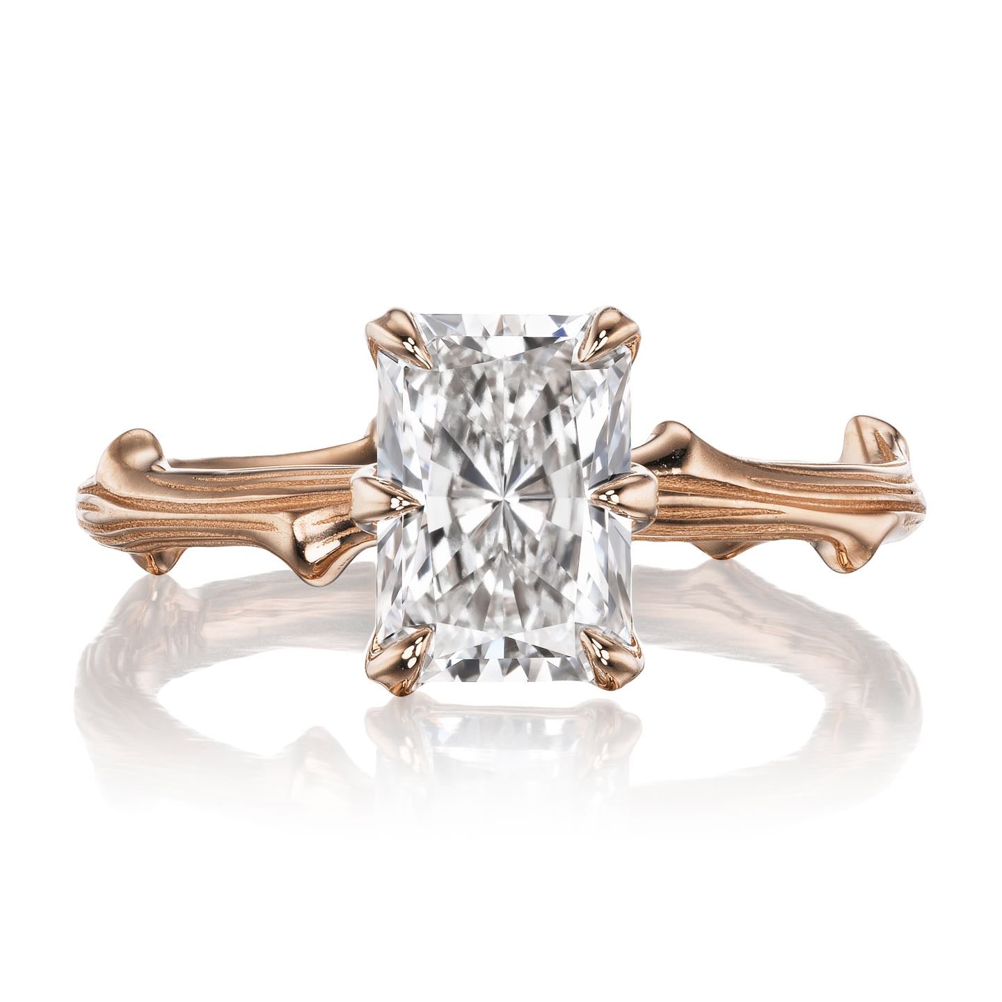 ・LAUREL・Radiant Lab-Grown Diamond Twig Ring, 1.5ct+