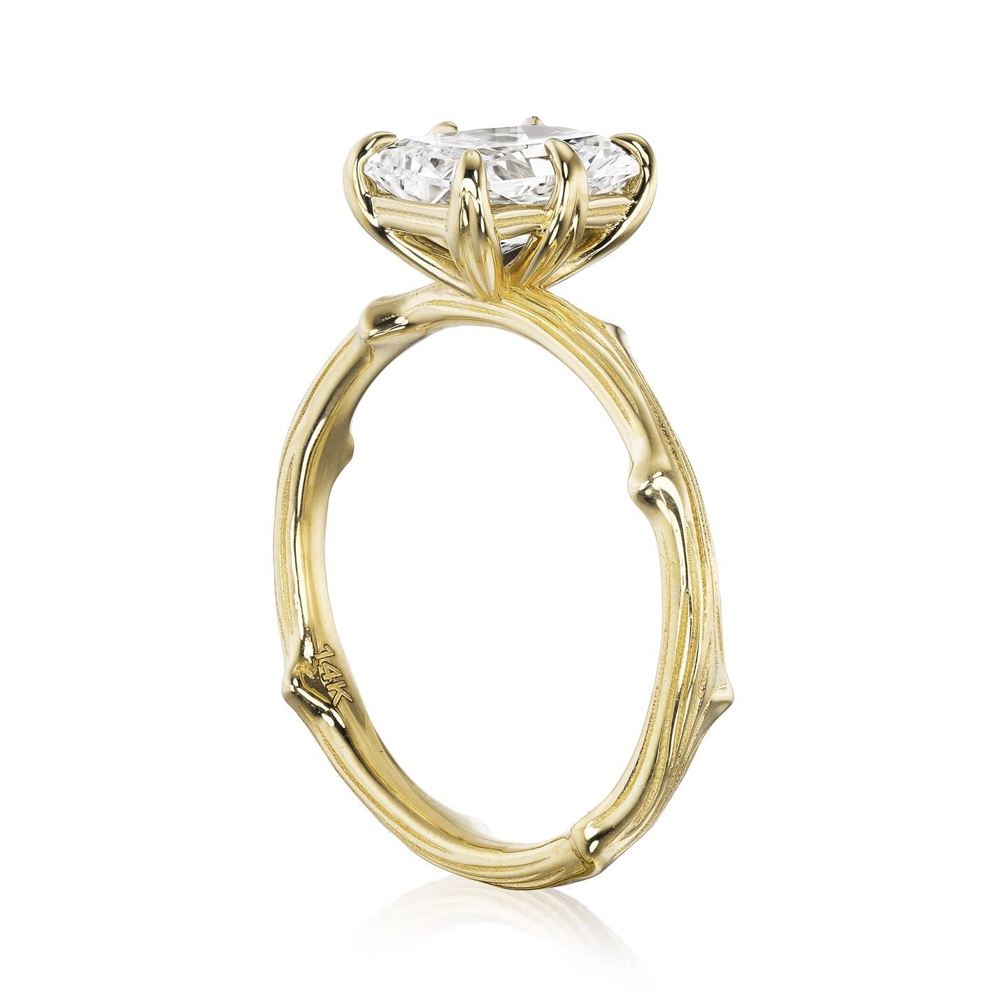 ・LAUREL・Radiant Lab-Grown Diamond Twig Ring, 1.5ct+