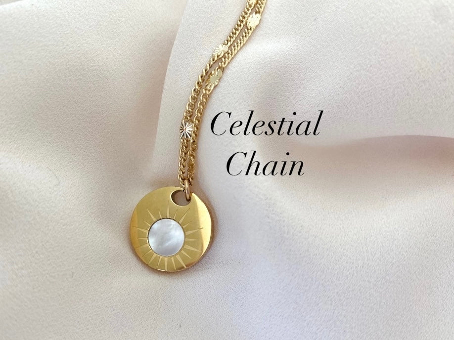Gold Filled Medallion Coin Necklace Mother of Pearl Pendant Minimalist Layering Necklaces Thick Chunky Gold Coin Pendant Necklace Sun Disc