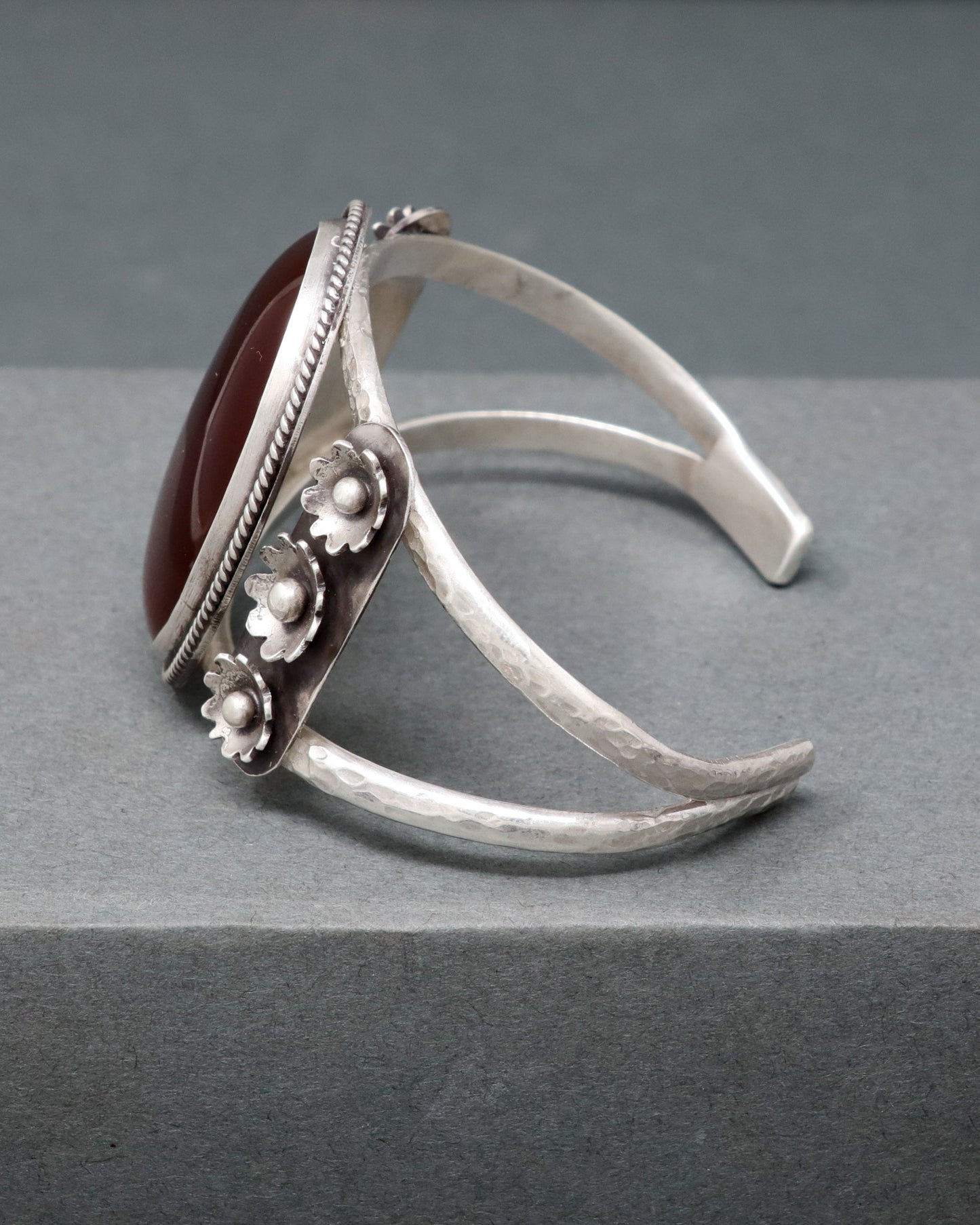 Carnelian Floral Cuff