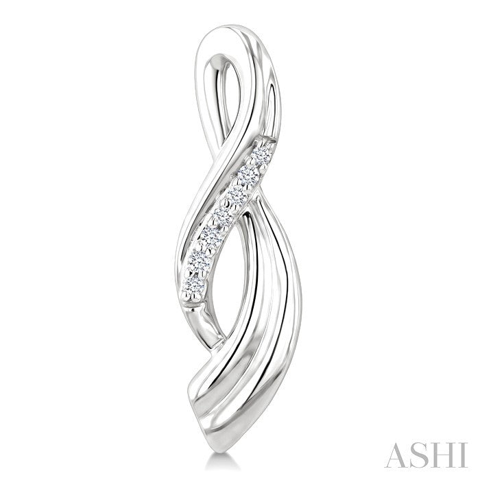 Silver Twisted Diamond Fashion Earrings