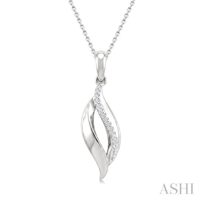 Silver Twisted Diamond Fashion Pendant