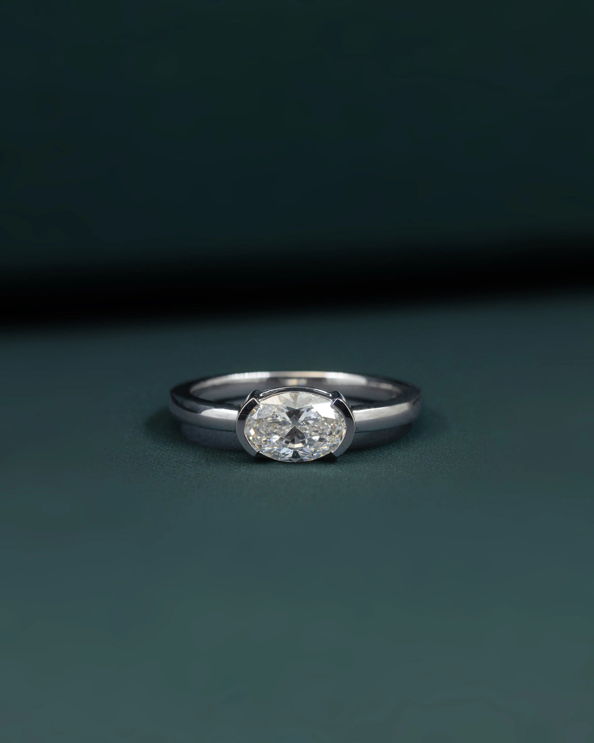 1.01 CT Oval Cut CVD Lab-Grown Diamond Solitaire Ring